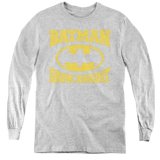 Batman Dark Knight Jersey Long Sleeve Kids Youth T Shirt Athletic Heather