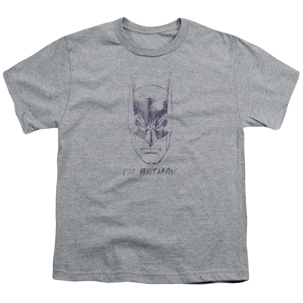 Batman Im Batman Kids Youth T Shirt Athletic Heather