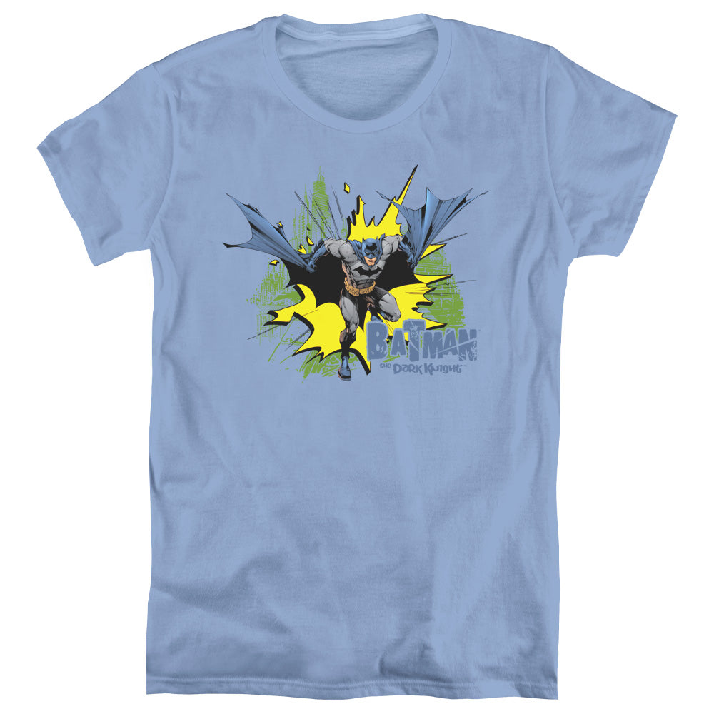 Batman City Splash Womens T Shirt Carolina Blue