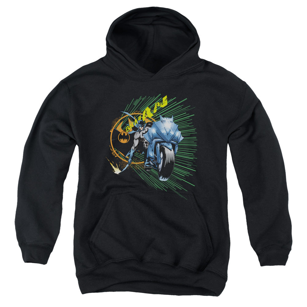 Batman Batcycle Kids Youth Hoodie Black