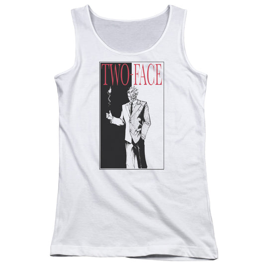 Batman Two Face Womens Tank Top Shirt White