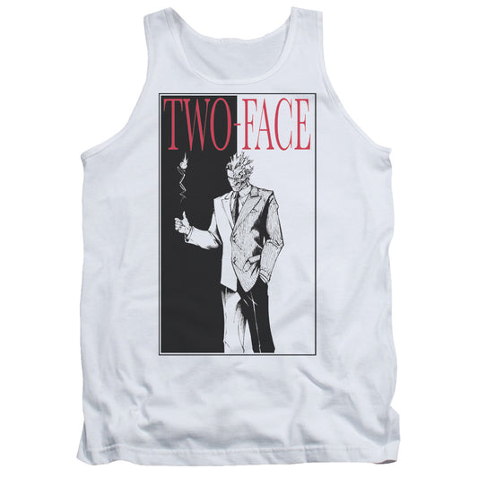 Batman Two Face Mens Tank Top Shirt White