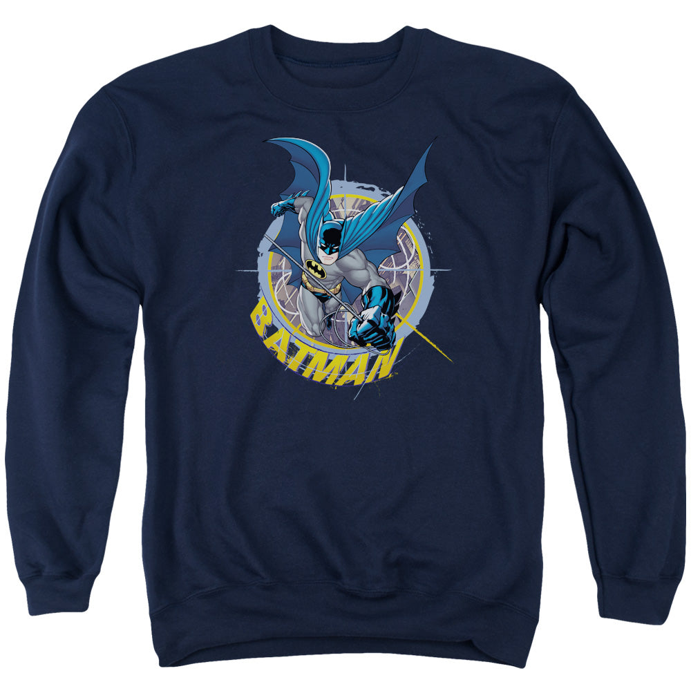 Batman In The Crosshairs Mens Crewneck Sweatshirt Navy Blue