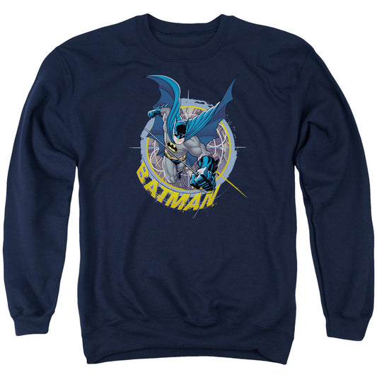 Batman In The Crosshairs Mens Crewneck Sweatshirt Navy Blue