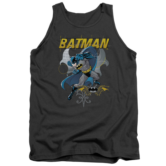 Batman Urban Gothic Mens Tank Top Shirt Charcoal