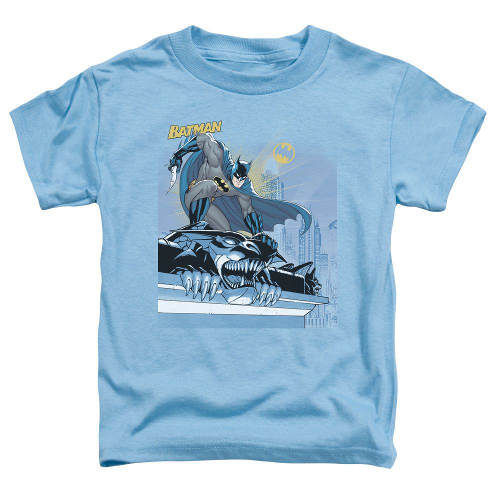 Batman Two Gotham Gargoyles Toddler Kids Youth T Shirt Carolina Blue