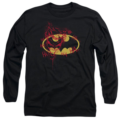 Batman Joker Graffiti Mens Long Sleeve Shirt Black