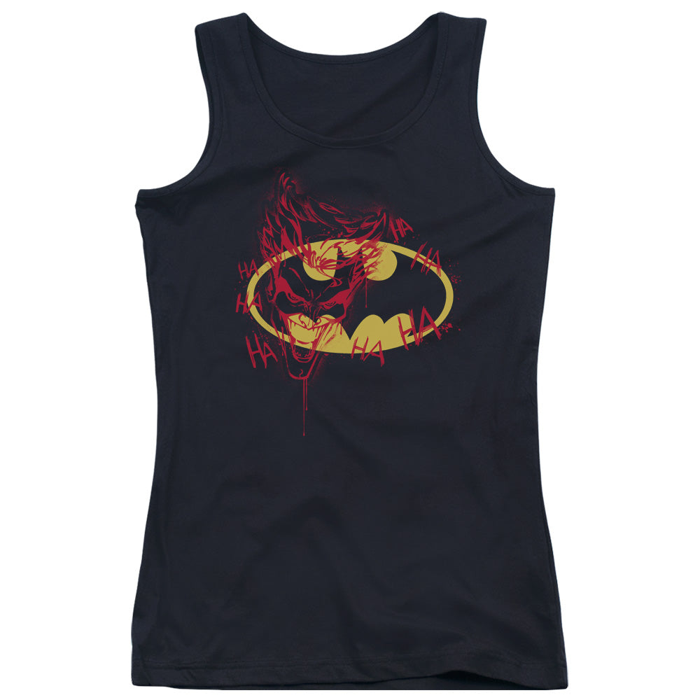 Batman Joker Graffiti Womens Tank Top Shirt Black