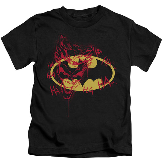 Batman Joker Graffiti Juvenile Kids Youth T Shirt Black