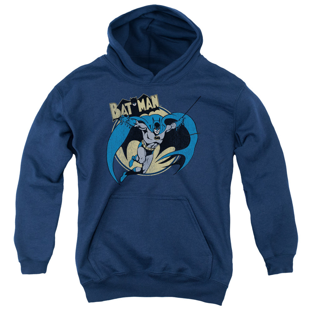 Batman Through The Night Kids Youth Hoodie Navy Blue