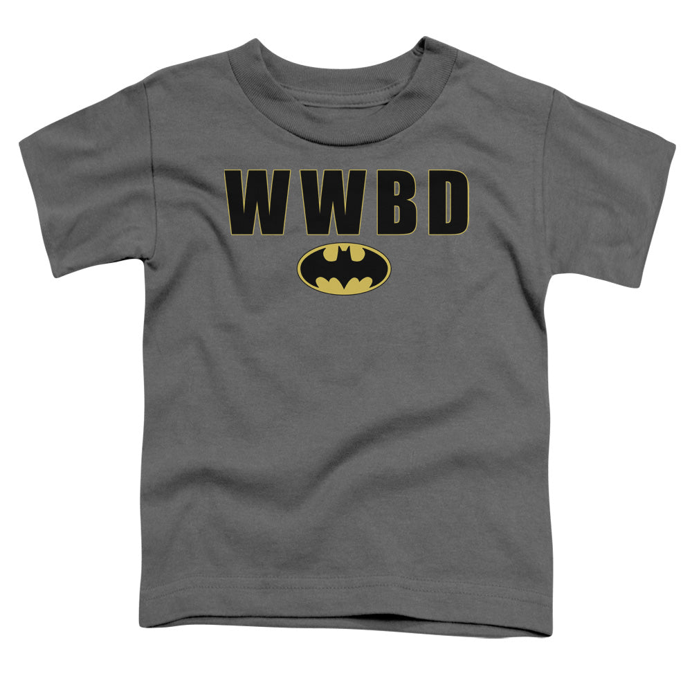 Batman Wwbd Logo Toddler Kids Youth T Shirt Charcoal