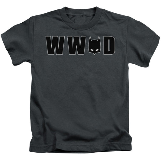 Batman Wwbd Mask Juvenile Kids Youth T Shirt Charcoal