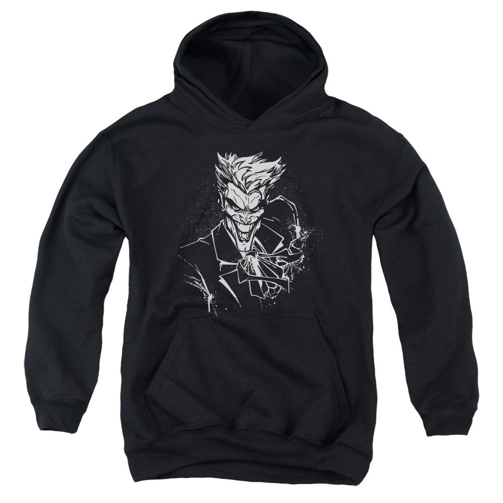 Batman Jokers Splater Ile Kids Youth Hoodie Black