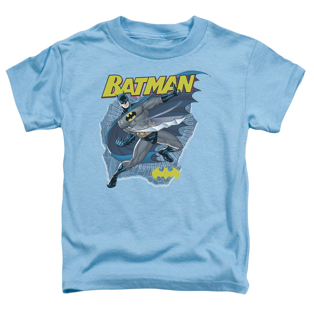 Batman Taste The Metal Toddler Kids Youth T Shirt Carolina Blue