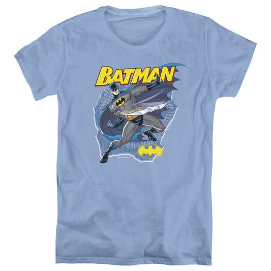 Batman Taste The Metal Womens T Shirt Carolina Blue
