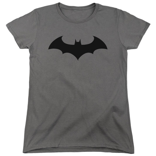 Batman Hush Logo Womens T Shirt Charcoal