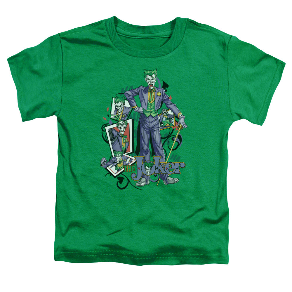 Batman Wild Cards Toddler Kids Youth T Shirt Kelly Green