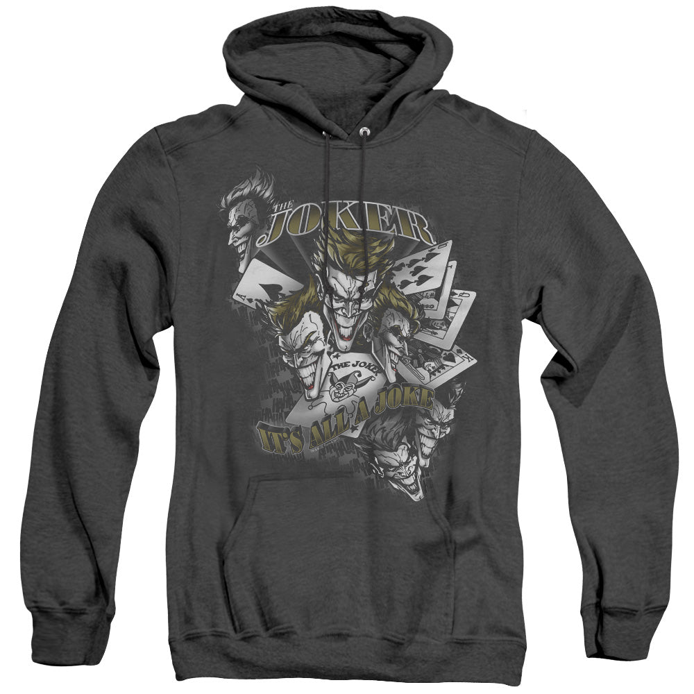 Batman Its All A Joke Heather Mens Hoodie Black