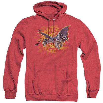 Batman Bats Dont Scare Me Heather Mens Hoodie Red