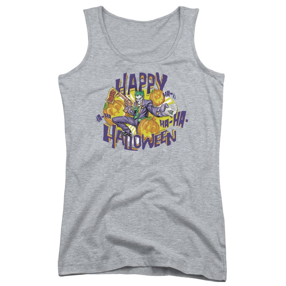 Batman Ha Ha Halloween Womens Tank Top Shirt Athletic Heather