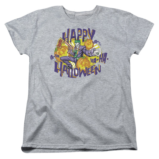 Batman Ha Ha Halloween Womens T Shirt Athletic Heather
