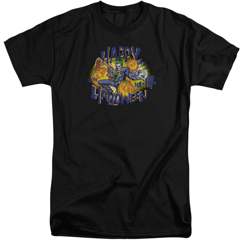 Batman Ha Ha Halloween Mens Tall T Shirt Black