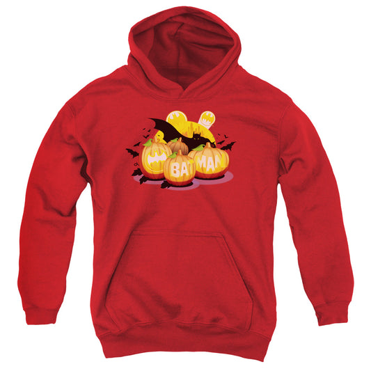 Batman Bat O Lanterns Kids Youth Hoodie Red
