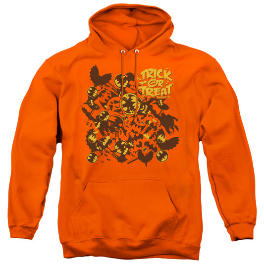 Batman Trick Or Treat Collage Mens Hoodie Orange
