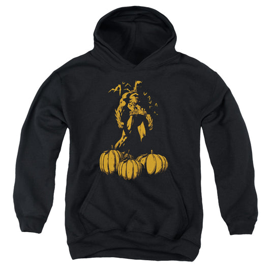 Batman A Bat Among Pumpkins Kids Youth Hoodie Black