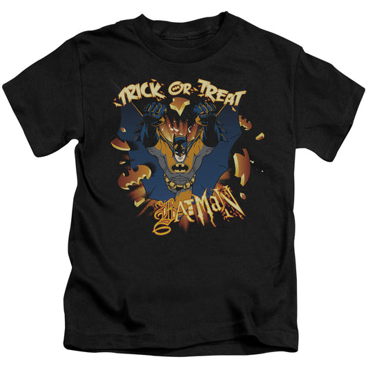 Batman Pumpkin Burst Juvenile Kids Youth T Shirt Black