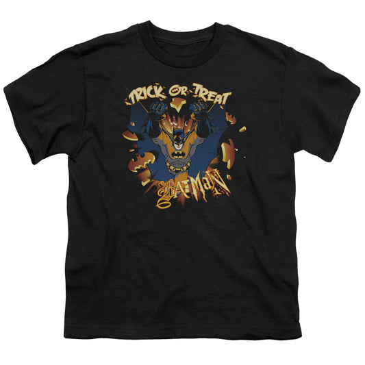 Batman Pumpkin Burst Kids Youth T Shirt Black
