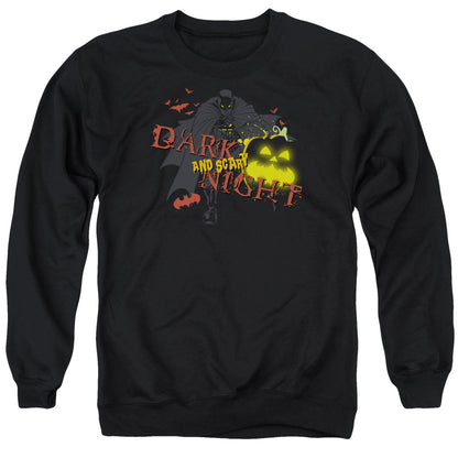 Batman Dark And Scary Night Mens Crewneck Sweatshirt Black