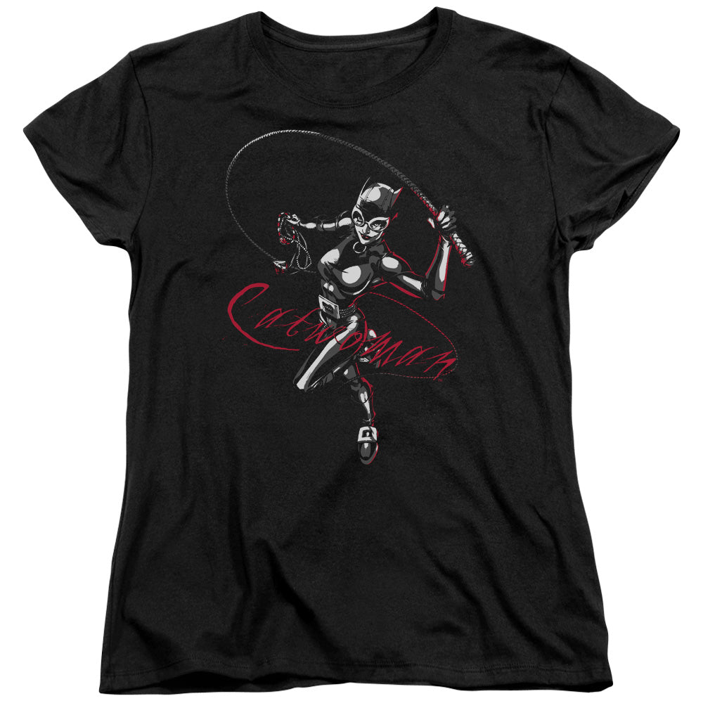 Batman Kiten With A Whip Womens T Shirt Black
