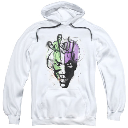 Batman Joker Airbrush Mens Hoodie White