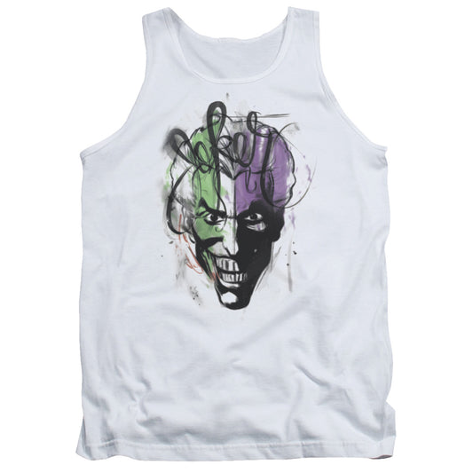 Batman Joker Airbrush Mens Tank Top Shirt White