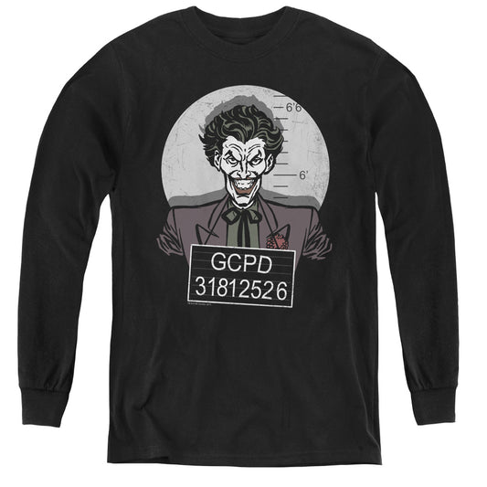 Batman Busted! Long Sleeve Kids Youth T Shirt Black