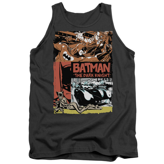 Batman Old Movie Poster Mens Tank Top Shirt Charcoal