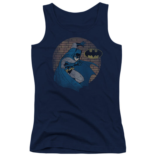 Batman In The Spotlight Womens Tank Top Shirt Navy Blue