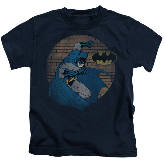 Batman In The Spotlight Juvenile Kids Youth T Shirt Navy Blue