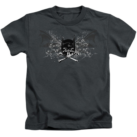 Batman Ill Omen Juvenile Kids Youth T Shirt Charcoal
