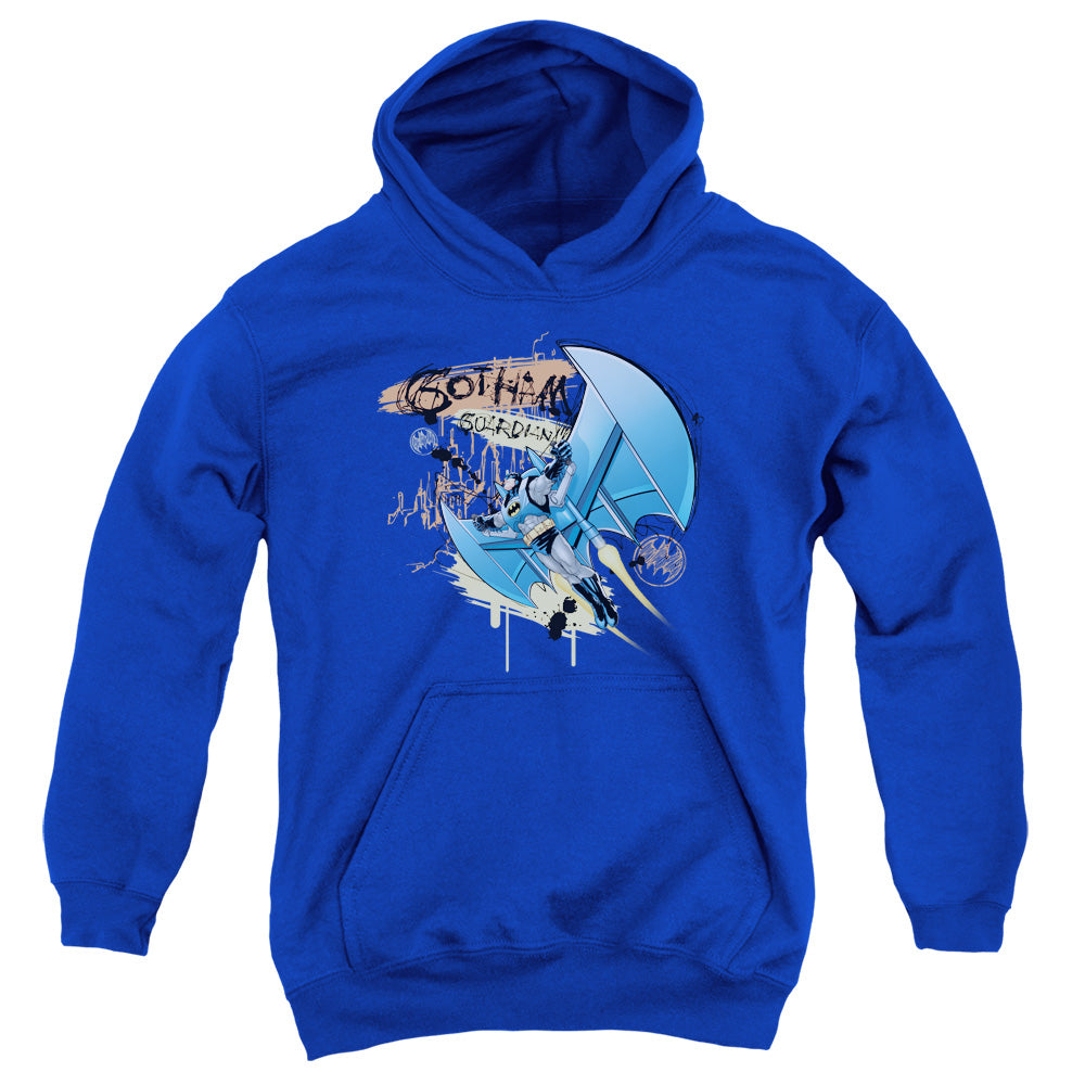 Batman Knight Flight Kids Youth Hoodie Royal