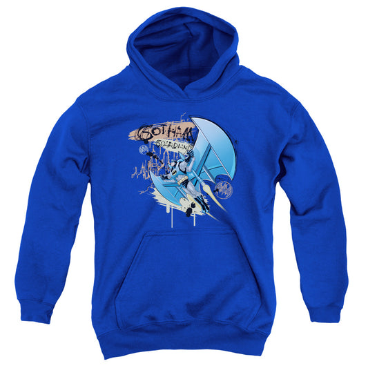 Batman Knight Flight Kids Youth Hoodie Royal