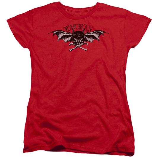 Batman Wings Of Wrath Womens T Shirt Red