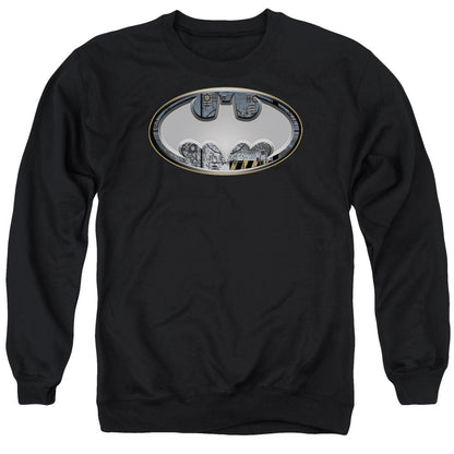 Batman Steel Wall Shield Mens Crewneck Sweatshirt Black