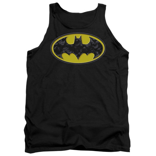 Batman Bats In Logo Mens Tank Top Shirt Black