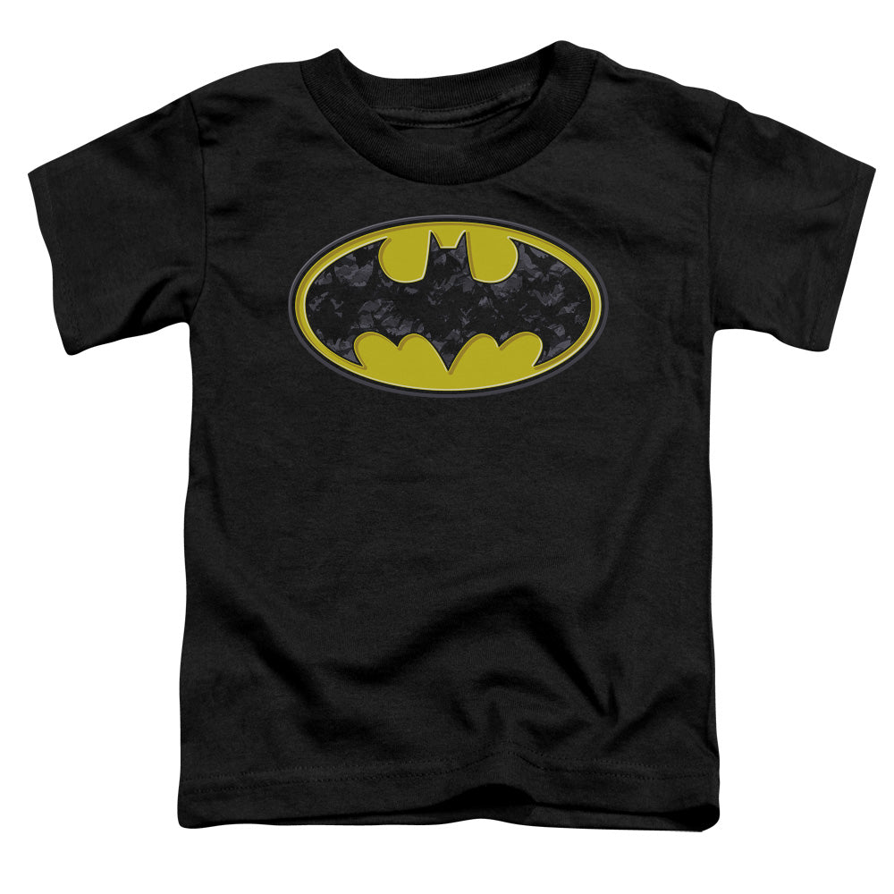 Batman Bats In Logo Toddler Kids Youth T Shirt Black