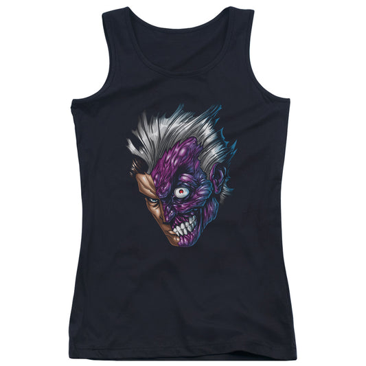 Batman Just Face Womens Tank Top Shirt Black