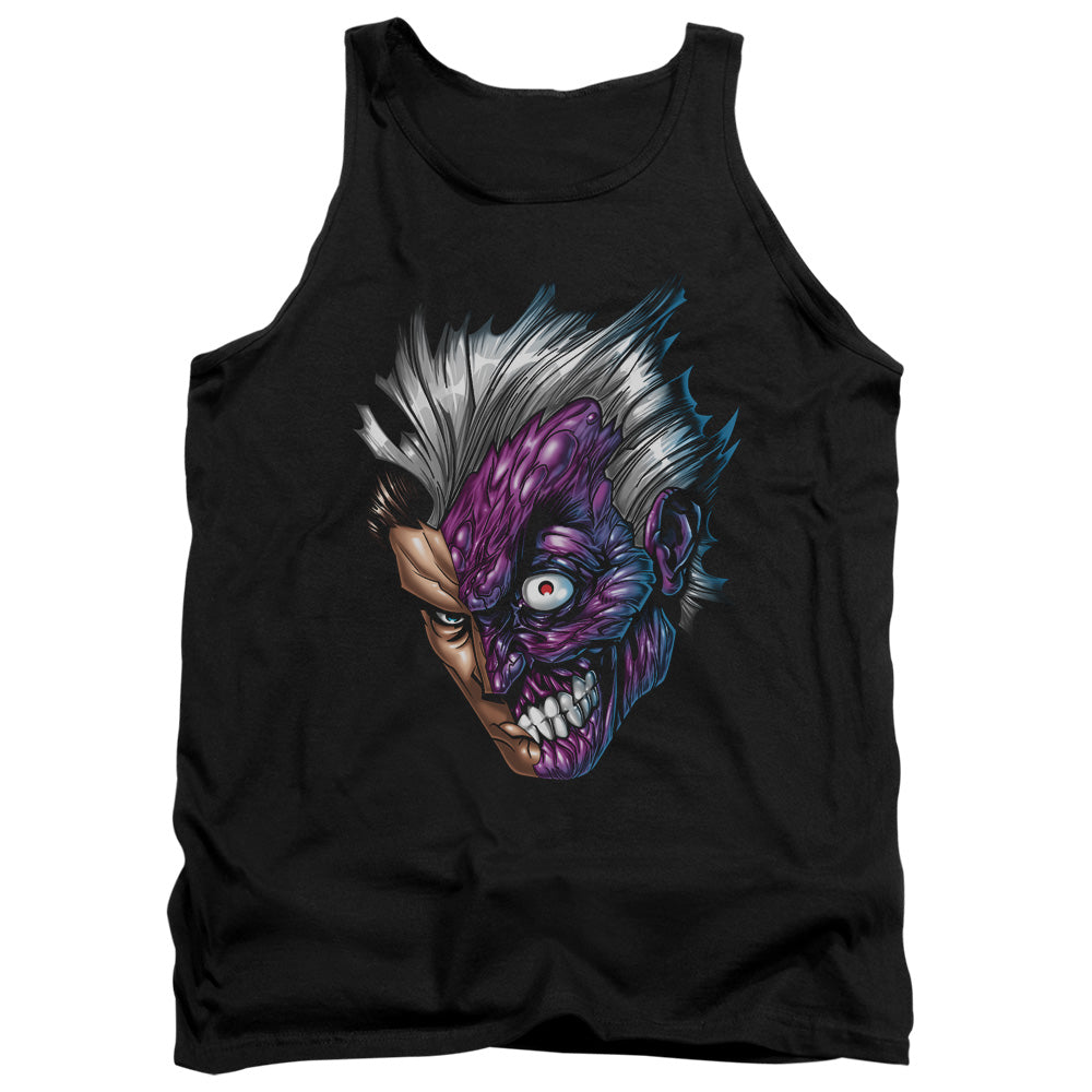 Batman Just Face Mens Tank Top Shirt Black