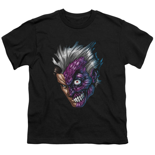 Batman Just Face Kids Youth T Shirt Black