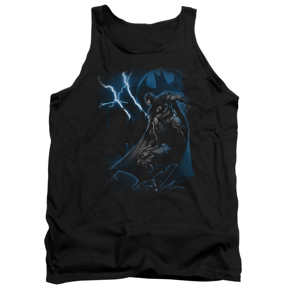 Batman Lightning Strikes Mens Tank Top Shirt Black